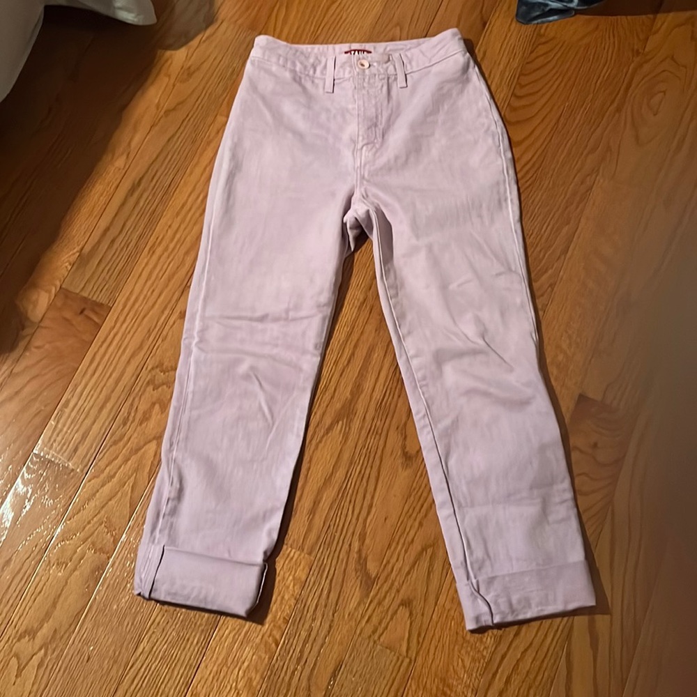 STAUD -NWT rare Staud clothing jeans , Blond Pant Orchid Rose , Retail $190